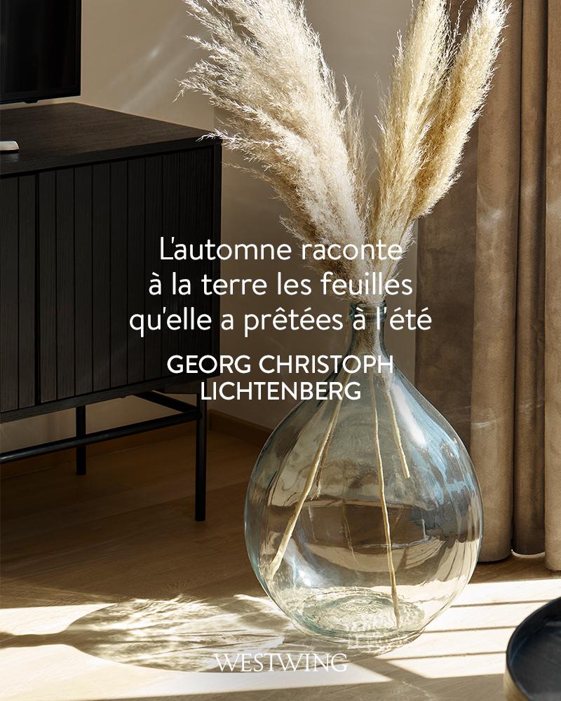 affiche citation automne dame jeanne et pampa en fond