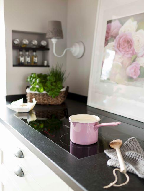 cuisine rose, cuisine moderne