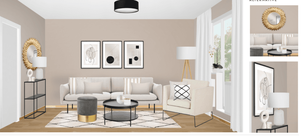 projet westwing pour meubler un salon en longueur plan 1