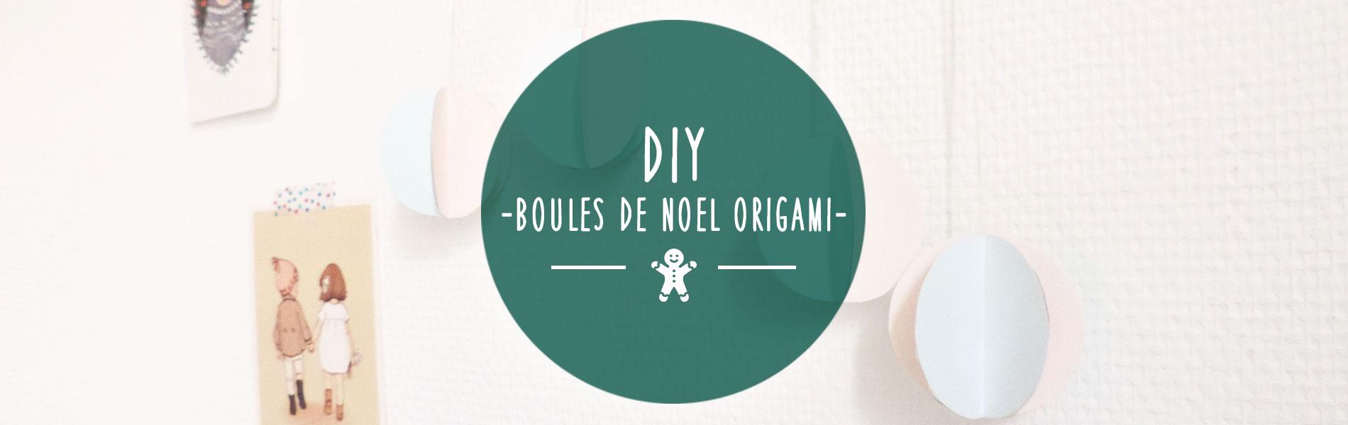 banner DIY boules de noel origami