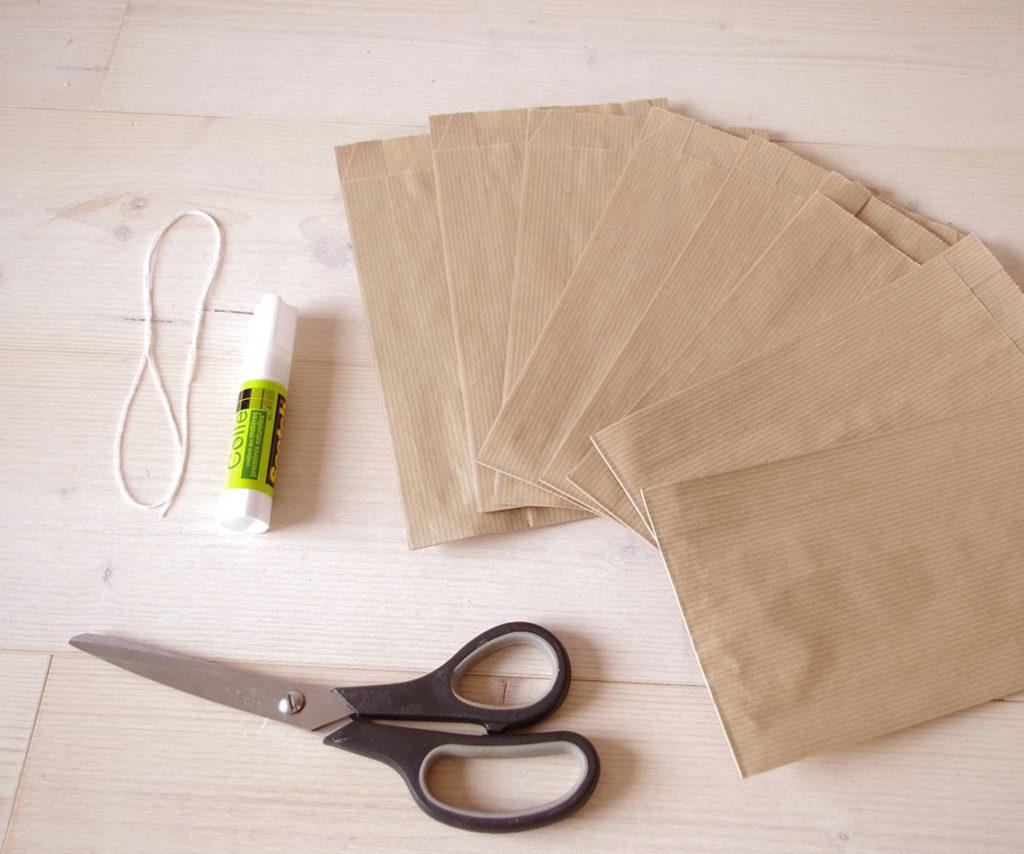 materiel DIY etoile kraft