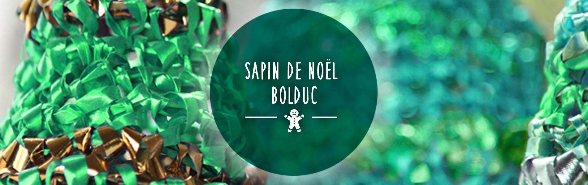 banner sapin de noel en bolduc