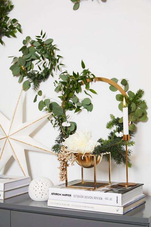 couronne vegetale et etoile de noel