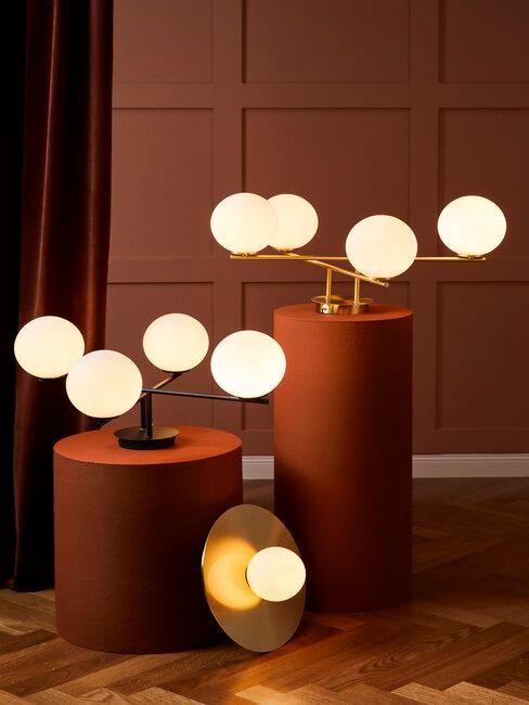 luminaires boules dans decor terre cuite