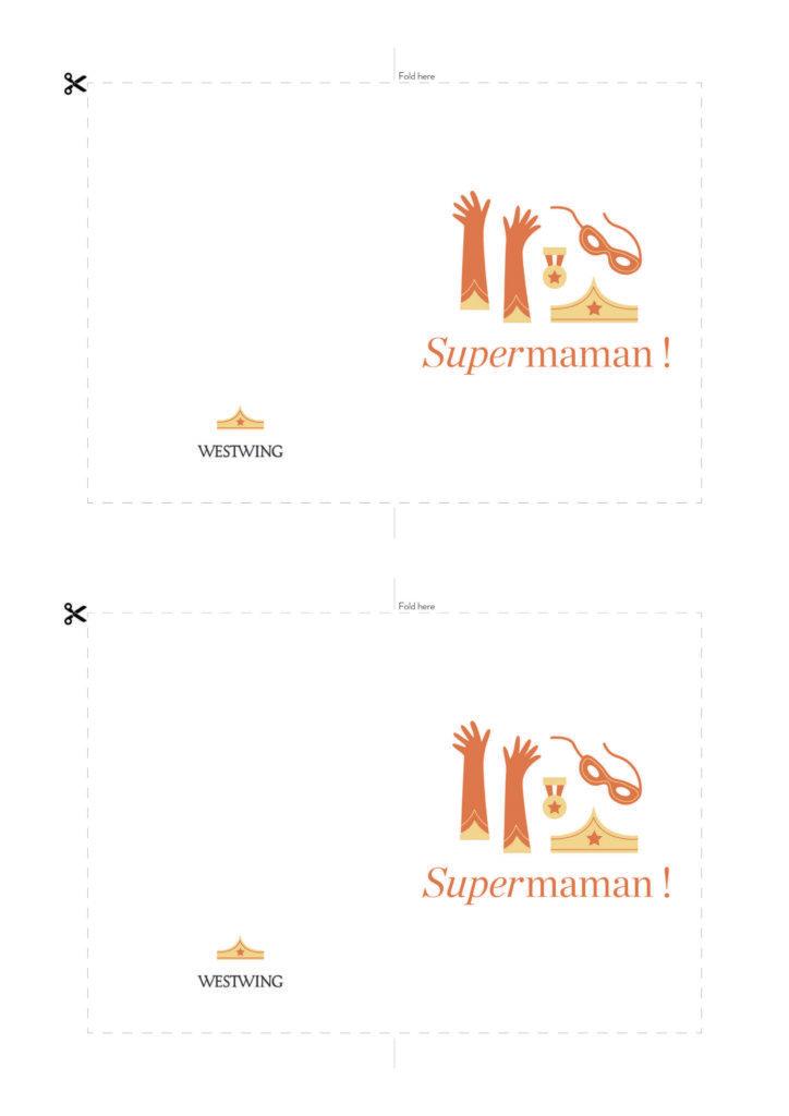 carte fête des mères à imprimer supermaman