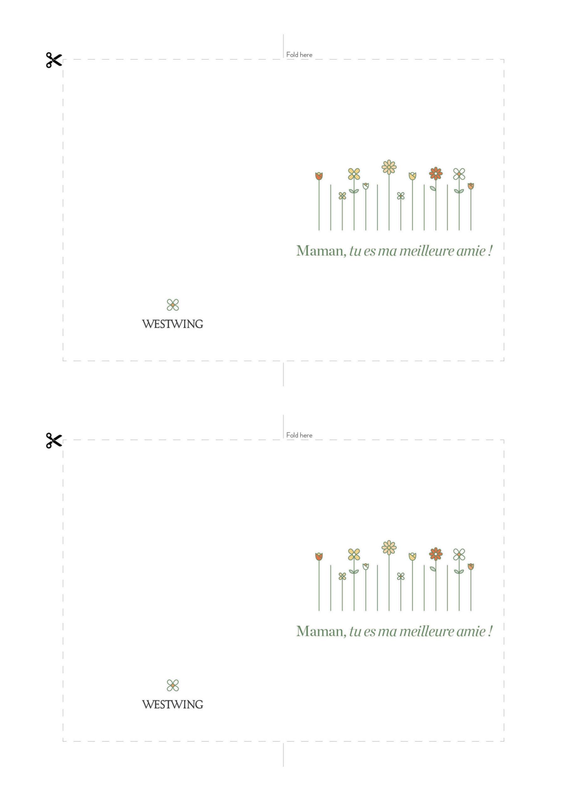 carte fête des mères à imprimer