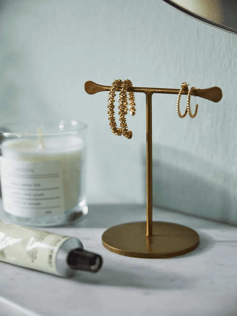 porte bijoux effet cuivre