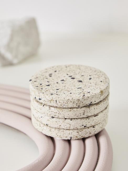 sous-verres en terrazzo