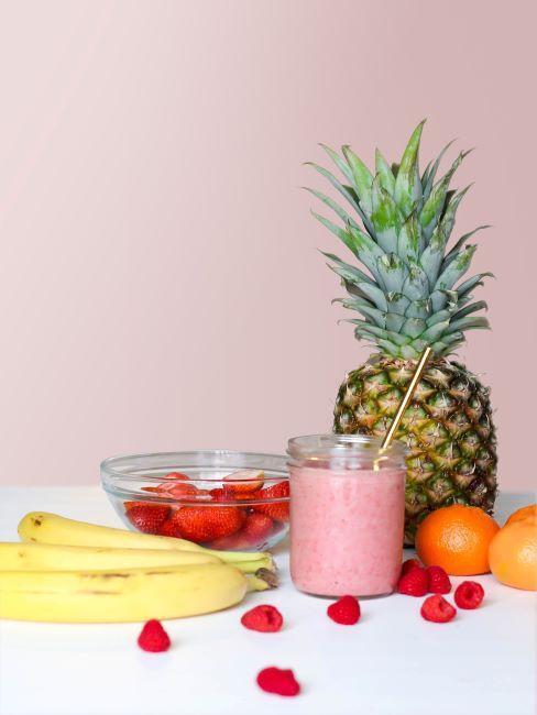 smoothie fraise banane ananas