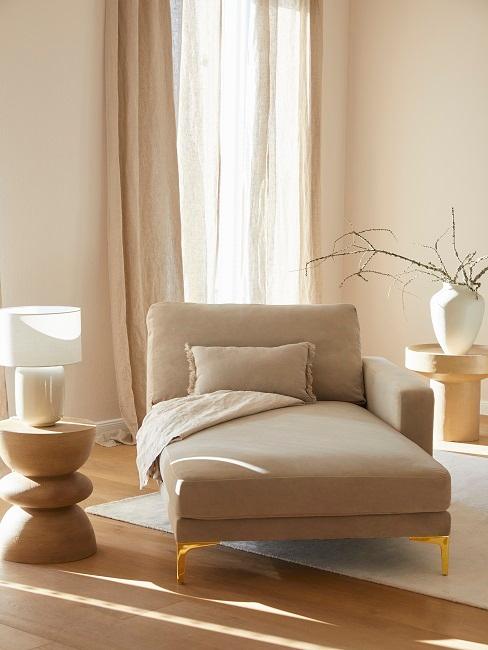 édredon en velours beige moderne