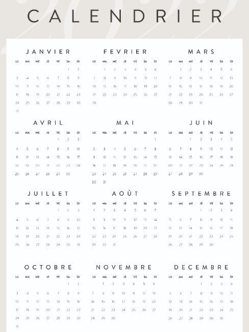 calendrier 2022 à télécharger