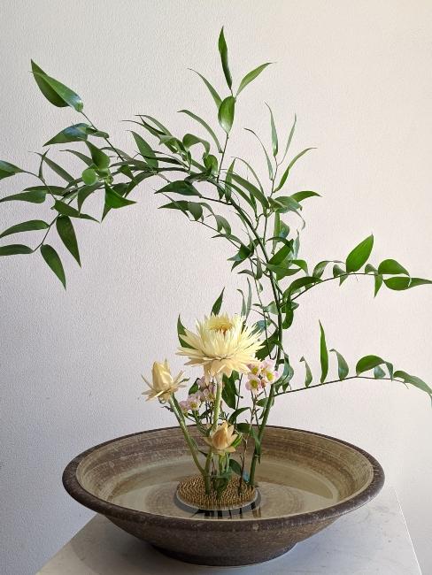bouquet de fleurs ikebana