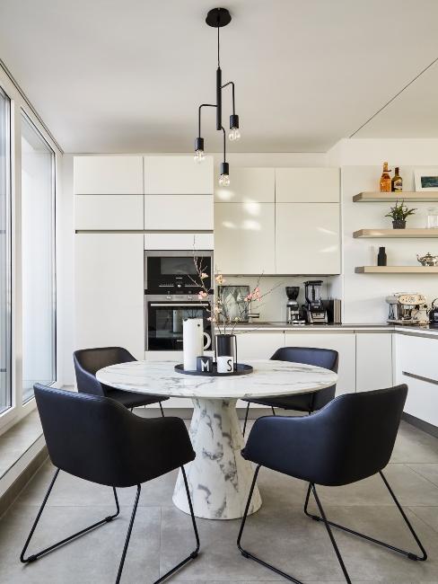 cuisine ouverte moderne blanche