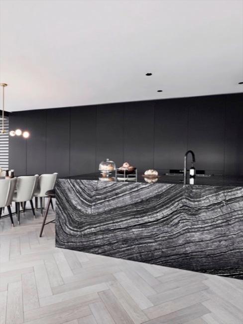 Cuisine design et moderne noire