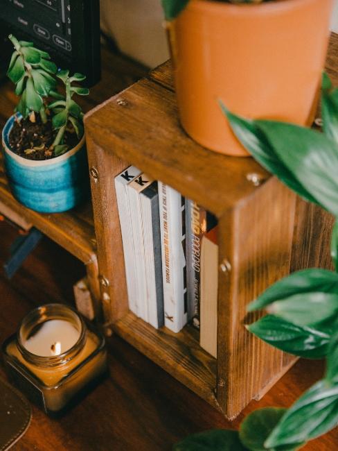 meuble TV diy en bois vernis