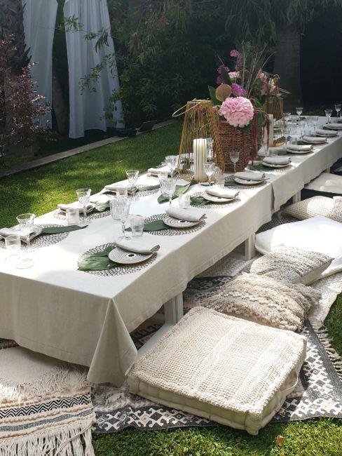 Mariage boho sur l'herbe