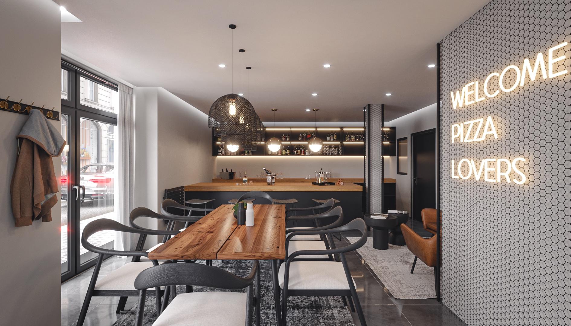 deco restaurant espace chaises table bois