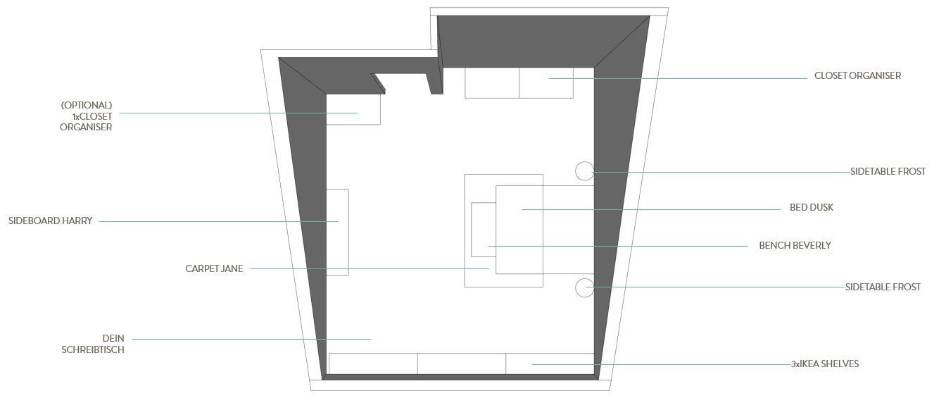 chambre à coucher - plan