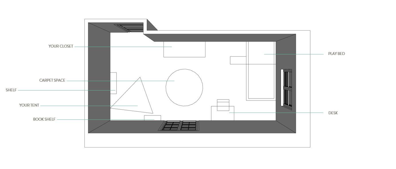chambre d'enfant - plan