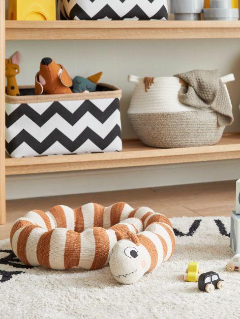 Chambre d'enfant serpent en peluche caisse rangement jouet