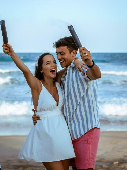 gender reveal sur la plage