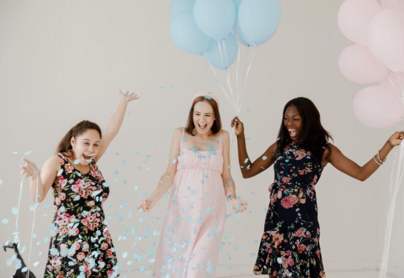 gender reveal entre copines, garçon