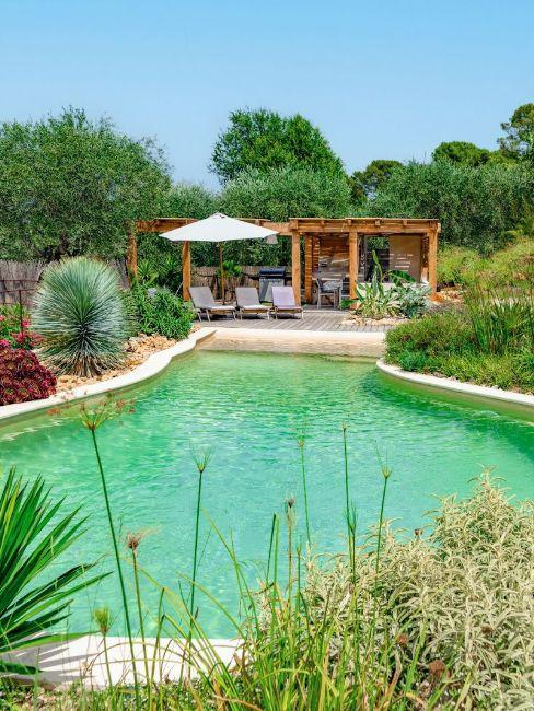 Pool house pergola