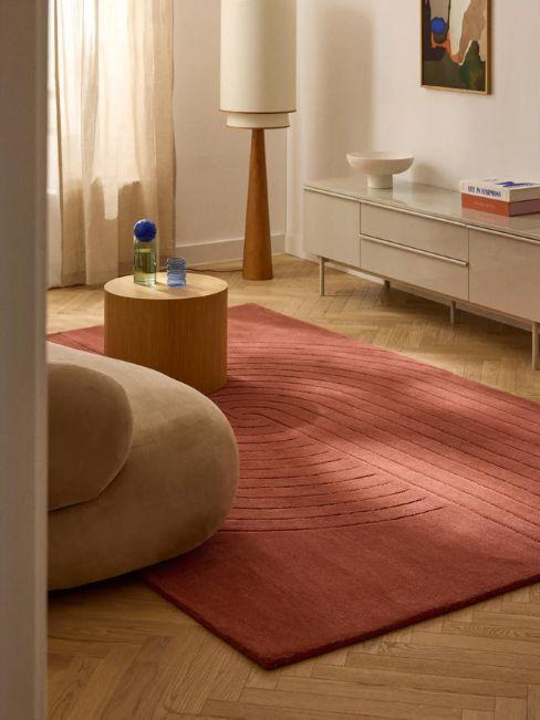 tapis en laine tuftée Mason terracotta