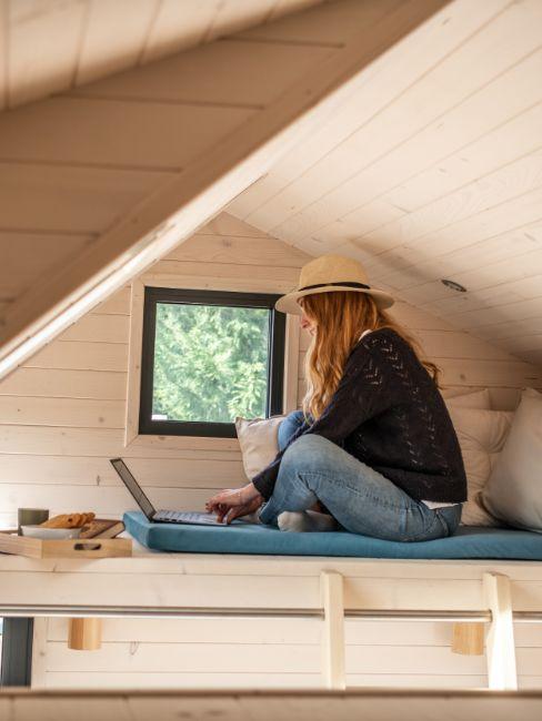 verticalité tiny house lit perché