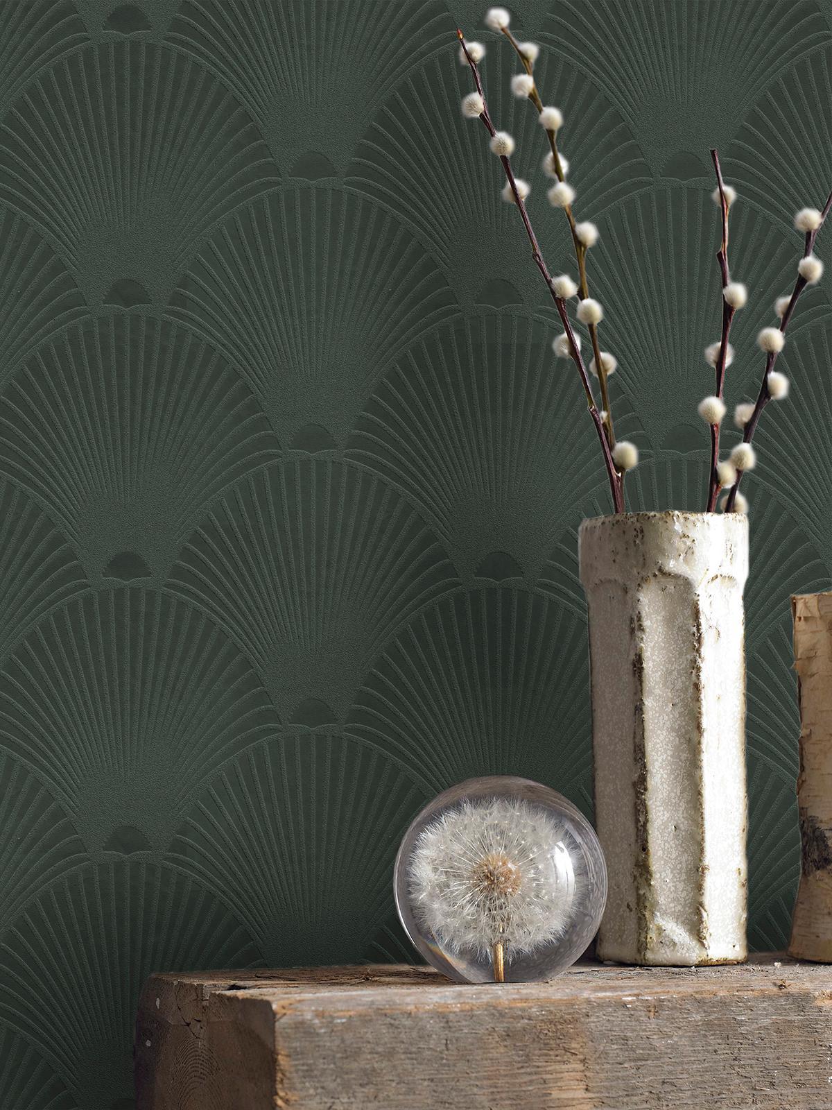 papier peint art déco, style boho