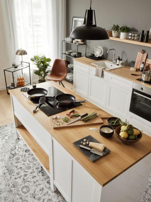 cuisine blanc et bois