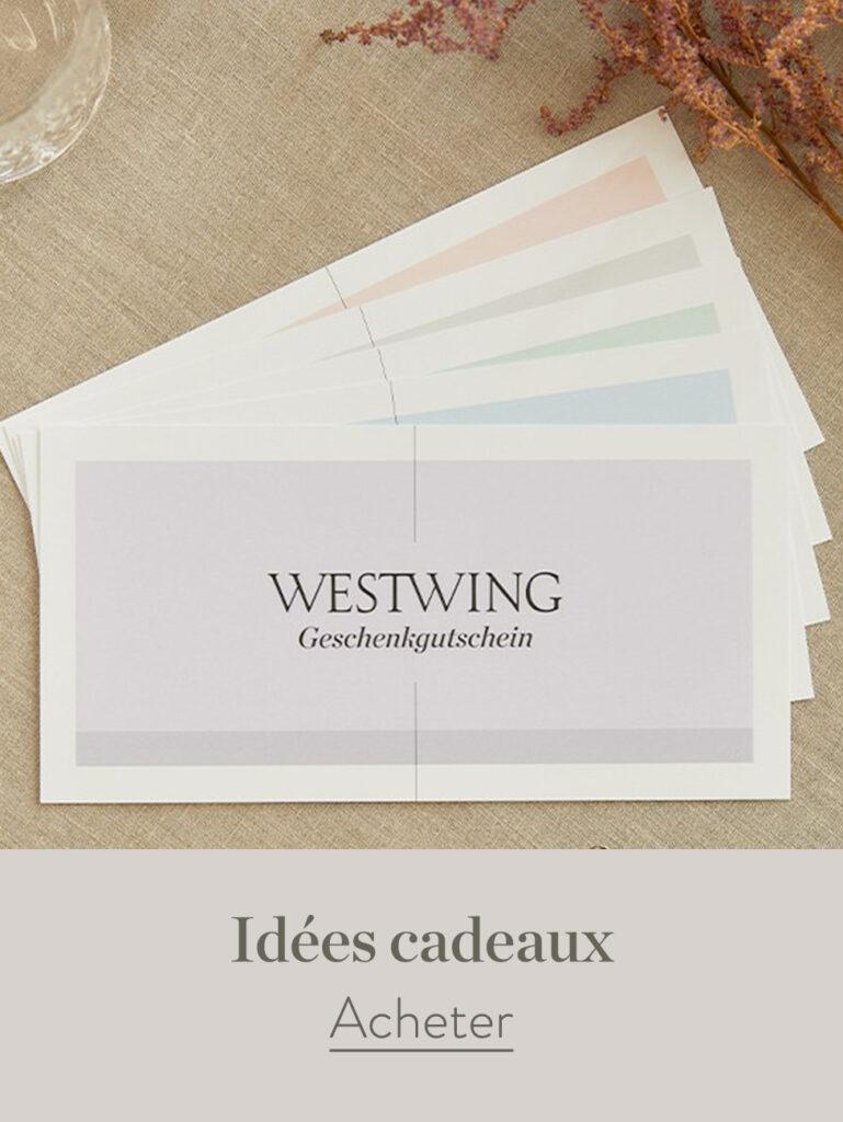 idées cadeaux westwing, bon d'achat, cheque cadeau, westwing