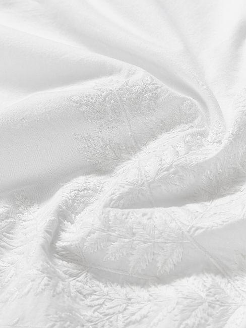 draps de lit de qualité, housse en coton, coton coton brodé, draps blancs
