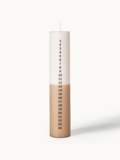 bougie duo blanche et beige Broste Copenhagen