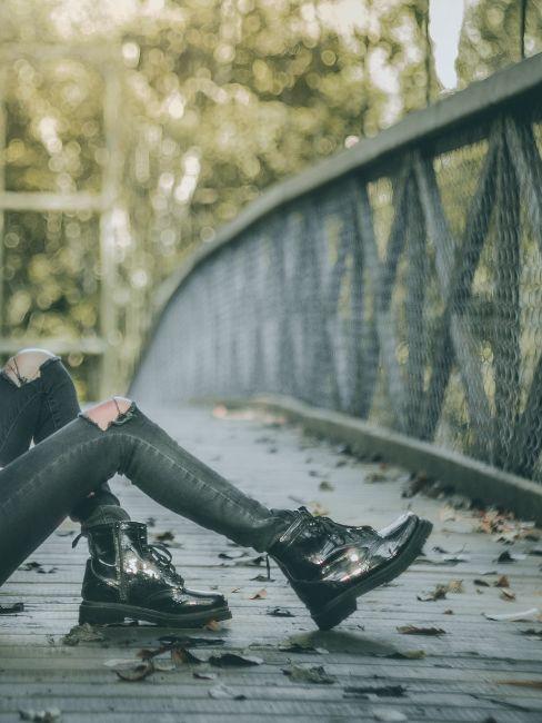 pont, bottines noires