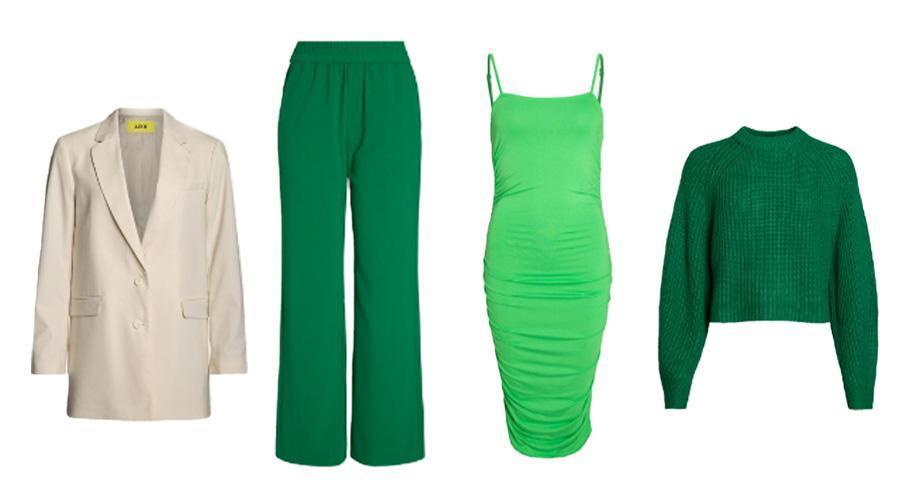 garde-robe capsule, vetements beige et verts