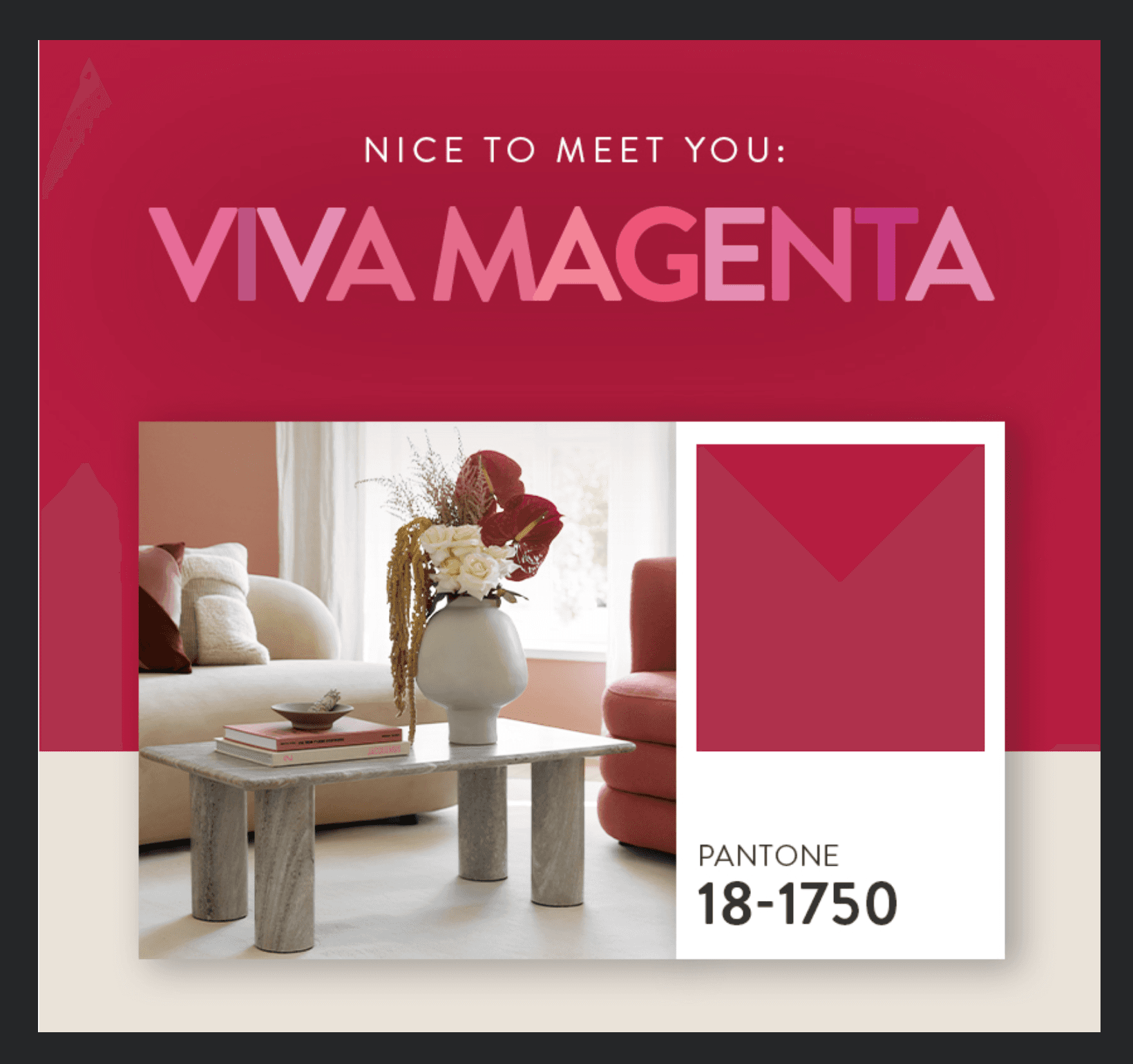 viva magenta, image linkedin