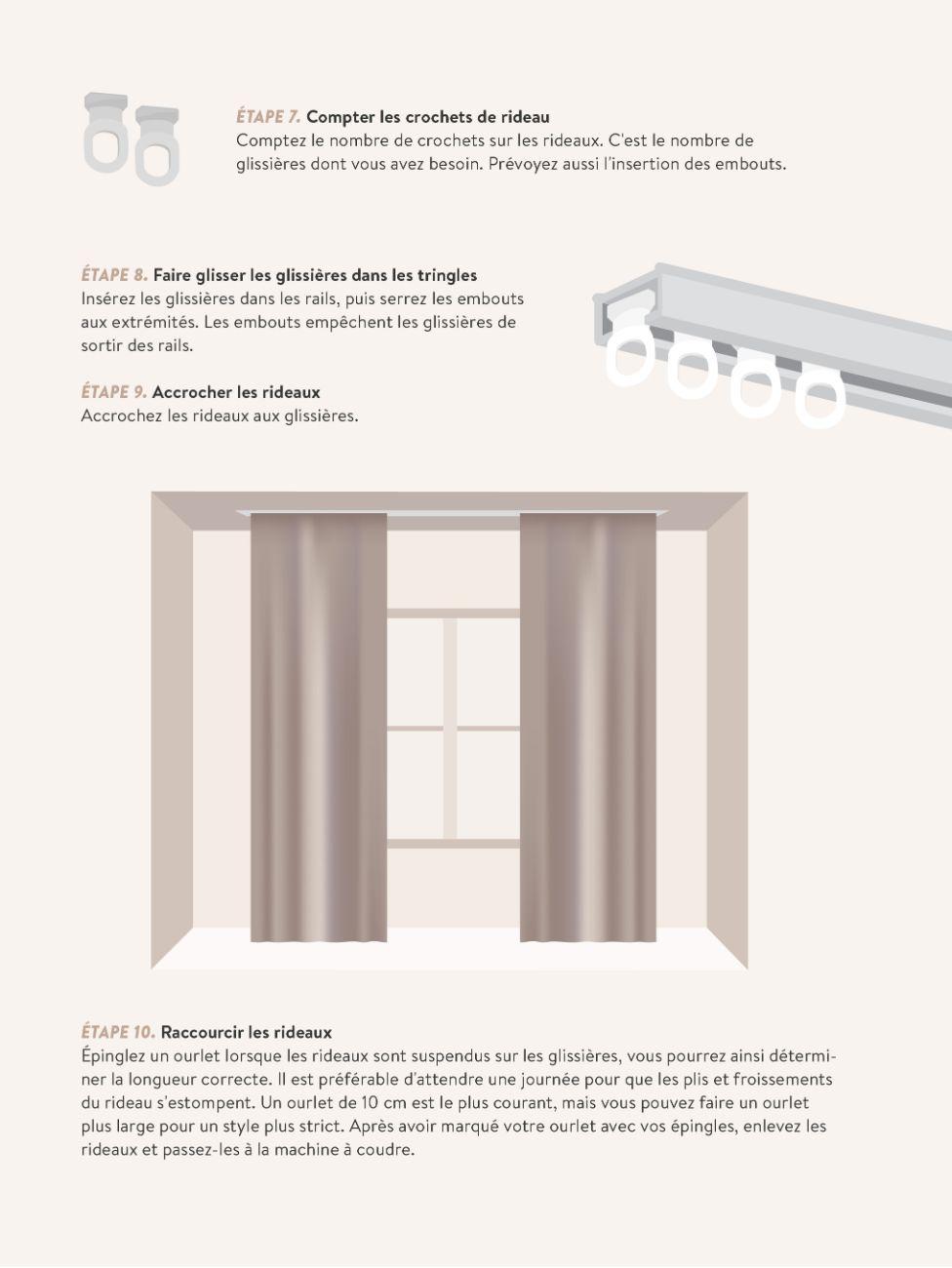 poser une tringle à rideau, instructions