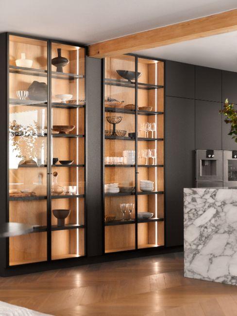 cuisine noire et bois