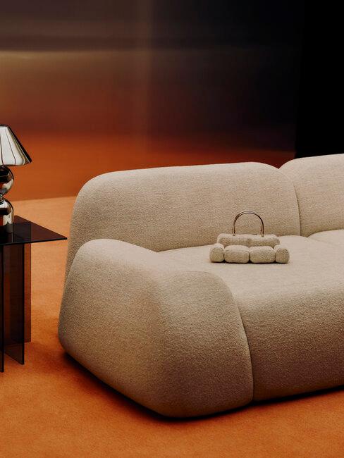 Sac wolke sur canapé bouclé beige