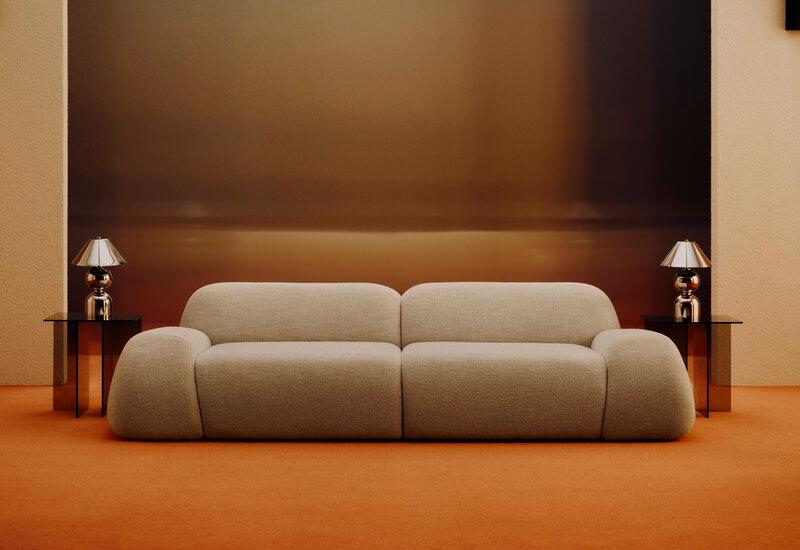 Canapé Wolke bouclé beige