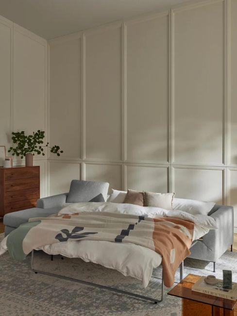 canapé-lit gris melva