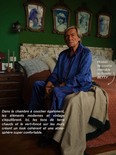 chambre verte, peinture vert émeraude, style vintage, homme âgé, The Spanish King