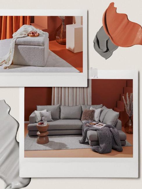 palette, moodboard, couleur terracotta et gris