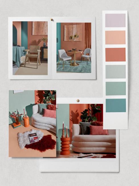 palette, moodbaord, couleur terracotta et tons pastel