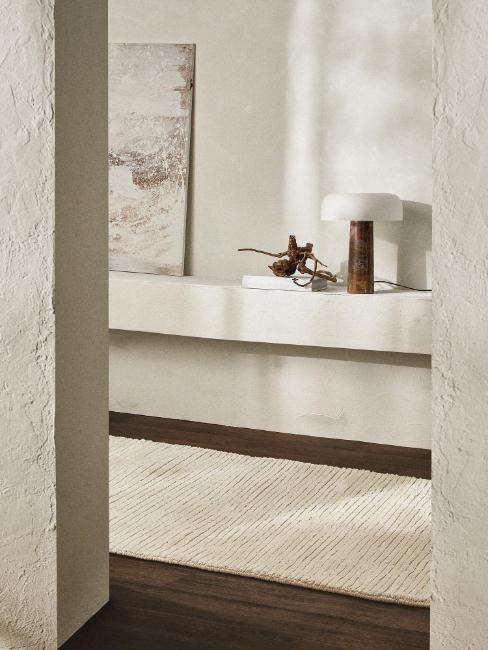 cadeau maman, lampe à poser avec pied en marbre marron