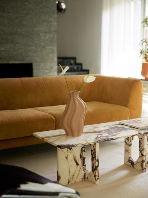 cadeau maman, vase ondulé terracotta clair