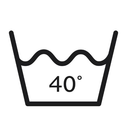 symbole lavage en machine à 40 degrés avec cycle normal