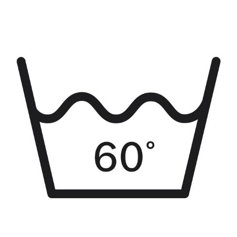 pictogramme lavage en machine à 60 degrés avec cycle normal