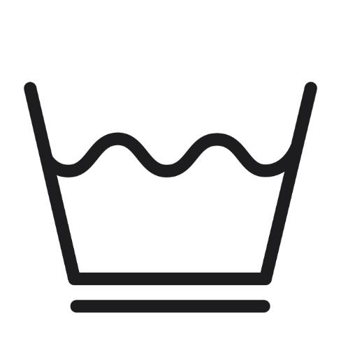 symbole lavage délicat avec processus modéré